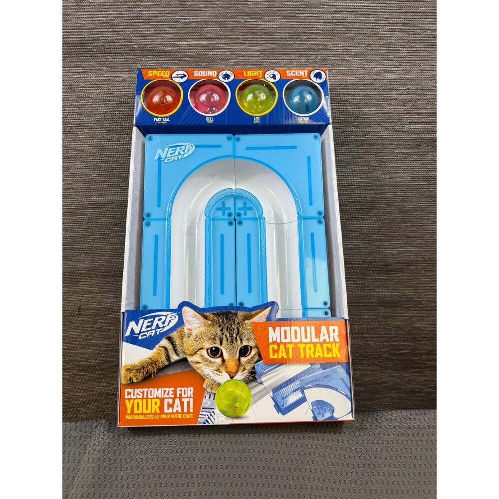 NERF Cat Customizable Modular Cat Track And LED Ball Combo NEW